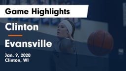 Clinton  vs Evansville  Game Highlights - Jan. 9, 2020