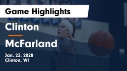 Clinton  vs McFarland  Game Highlights - Jan. 23, 2020