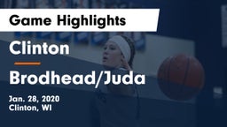 Clinton  vs Brodhead/Juda  Game Highlights - Jan. 28, 2020