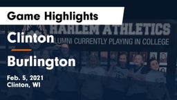 Clinton  vs Burlington  Game Highlights - Feb. 5, 2021