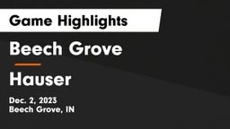 Beech Grove  vs Hauser  Game Highlights - Dec. 2, 2023