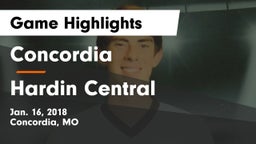 Concordia  vs Hardin Central  Game Highlights - Jan. 16, 2018