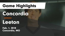 Concordia  vs Leeton Game Highlights - Feb. 1, 2018