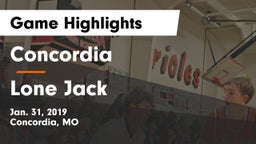 Concordia  vs Lone Jack  Game Highlights - Jan. 31, 2019