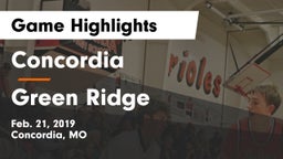 Concordia  vs Green Ridge  Game Highlights - Feb. 21, 2019