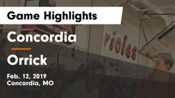 Concordia  vs Orrick  Game Highlights - Feb. 12, 2019
