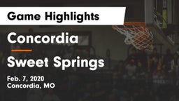 Concordia  vs Sweet Springs  Game Highlights - Feb. 7, 2020