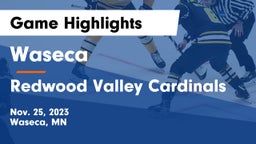 Waseca  vs Redwood Valley Cardinals Game Highlights - Nov. 25, 2023
