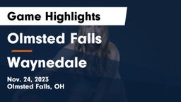 Olmsted Falls  vs Waynedale  Game Highlights - Nov. 24, 2023