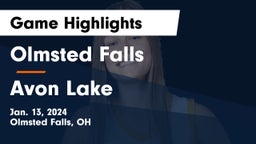 Olmsted Falls  vs Avon Lake  Game Highlights - Jan. 13, 2024