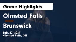 Olmsted Falls  vs Brunswick  Game Highlights - Feb. 27, 2024