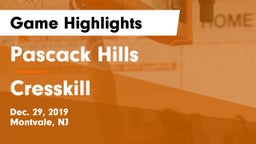 Pascack Hills  vs Cresskill  Game Highlights - Dec. 29, 2019
