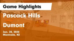 Pascack Hills  vs Dumont  Game Highlights - Jan. 28, 2020