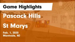 Pascack Hills  vs St Marys Game Highlights - Feb. 1, 2020