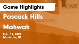 Pascack Hills  vs Mahwah  Game Highlights - Feb. 11, 2020