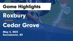 Roxbury  vs Cedar Grove  Game Highlights - May 4, 2022