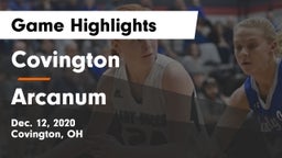 Covington  vs Arcanum  Game Highlights - Dec. 12, 2020