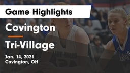 Covington  vs Tri-Village  Game Highlights - Jan. 14, 2021