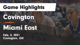 Covington  vs Miami East  Game Highlights - Feb. 4, 2021