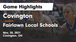 Covington  vs Fairlawn Local Schools Game Highlights - Nov. 20, 2021