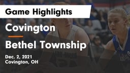 Covington  vs Bethel Township  Game Highlights - Dec. 2, 2021