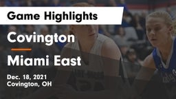 Covington  vs Miami East  Game Highlights - Dec. 18, 2021