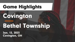 Covington  vs Bethel Township  Game Highlights - Jan. 12, 2023