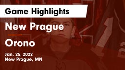 New Prague  vs Orono  Game Highlights - Jan. 25, 2022