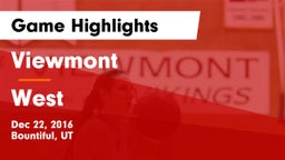 Viewmont  vs West  Game Highlights - Dec 22, 2016