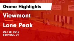 Viewmont  vs Lone Peak  Game Highlights - Dec 20, 2016