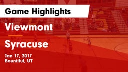 Viewmont  vs Syracuse  Game Highlights - Jan 17, 2017