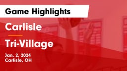 Carlisle  vs Tri-Village  Game Highlights - Jan. 2, 2024