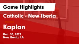 Catholic  - New Iberia vs Kaplan  Game Highlights - Dec. 30, 2022