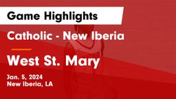 Catholic  - New Iberia vs West St. Mary  Game Highlights - Jan. 5, 2024