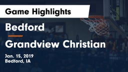 Bedford  vs Grandview Christian Game Highlights - Jan. 15, 2019