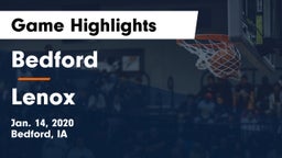 Bedford  vs Lenox Game Highlights - Jan. 14, 2020