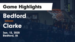 Bedford  vs Clarke  Game Highlights - Jan. 13, 2020