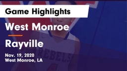 West Monroe  vs Rayville  Game Highlights - Nov. 19, 2020