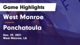 West Monroe  vs Ponchatoula  Game Highlights - Dec. 29, 2021