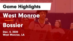 West Monroe  vs Bossier Game Highlights - Dec. 4, 2020