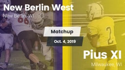 Matchup: New Berlin West vs. Pius XI  2019