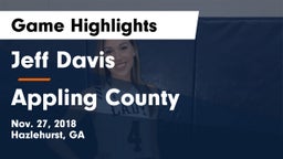 Jeff Davis  vs Appling County  Game Highlights - Nov. 27, 2018