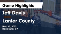 Jeff Davis  vs Lanier County  Game Highlights - Nov. 13, 2023