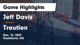 Jeff Davis  vs Treutlen Game Highlights - Dec. 16, 2023
