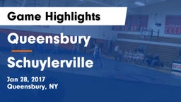 Queensbury  vs Schuylerville  Game Highlights - Jan 28, 2017