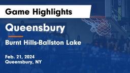 Queensbury  vs Burnt Hills-Ballston Lake  Game Highlights - Feb. 21, 2024