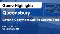 Queensbury  vs Ravena-Coeymans-Selkirk Central School District Game Highlights - Oct. 19, 2019