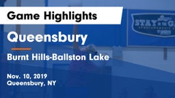 Queensbury  vs Burnt Hills-Ballston Lake  Game Highlights - Nov. 10, 2019