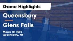 Queensbury  vs Glens Falls  Game Highlights - March 18, 2021