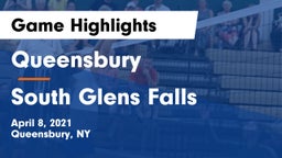 Queensbury  vs South Glens Falls  Game Highlights - April 8, 2021